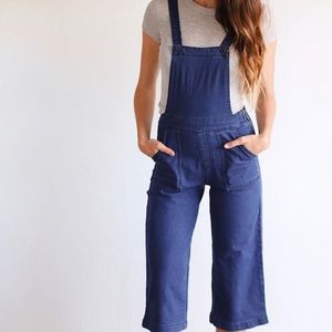 Clad and Cloth Denim Overall Culotte Jumper